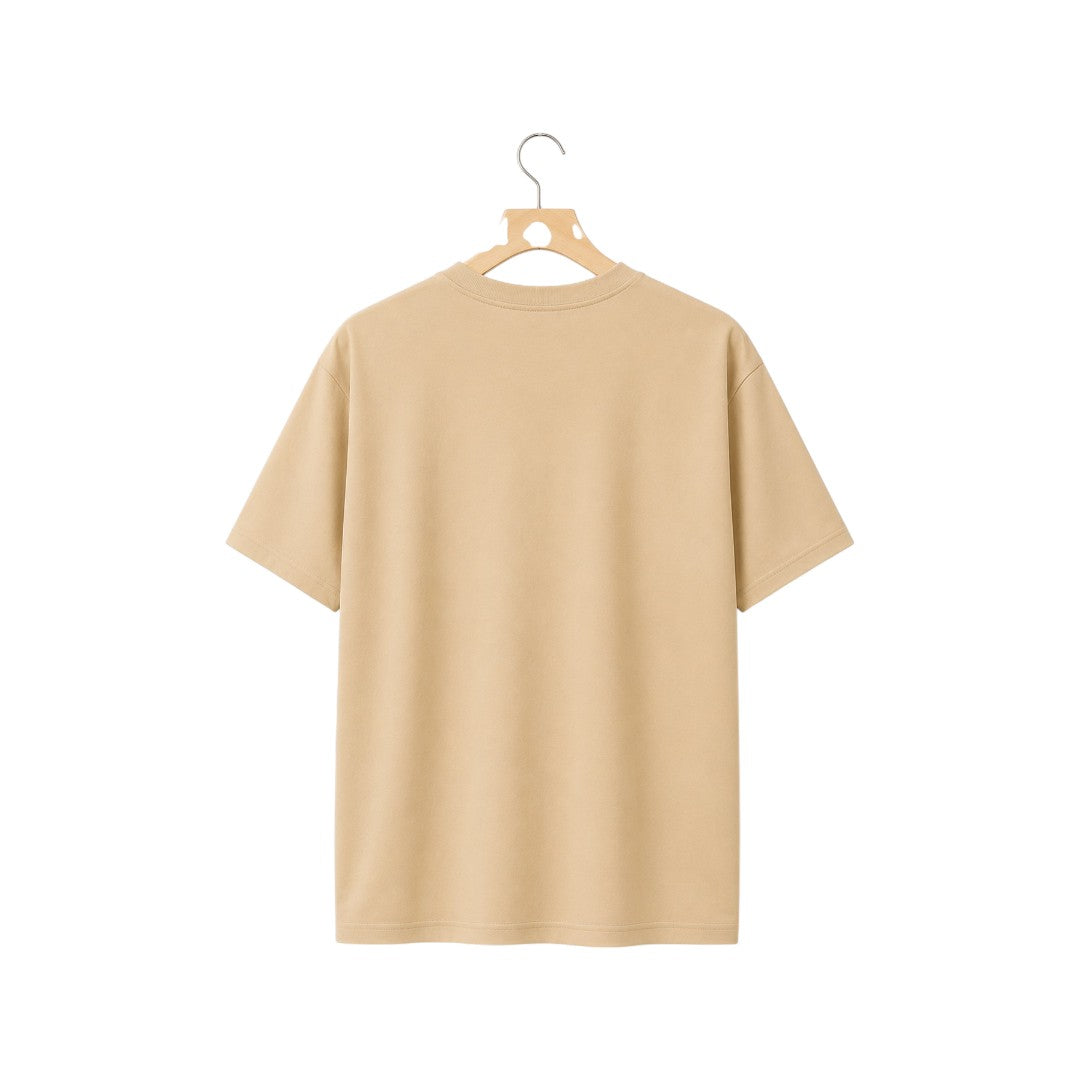 Wild Angels Boutique Men's Premium Beige Graphic Crew Neck T-Shirt