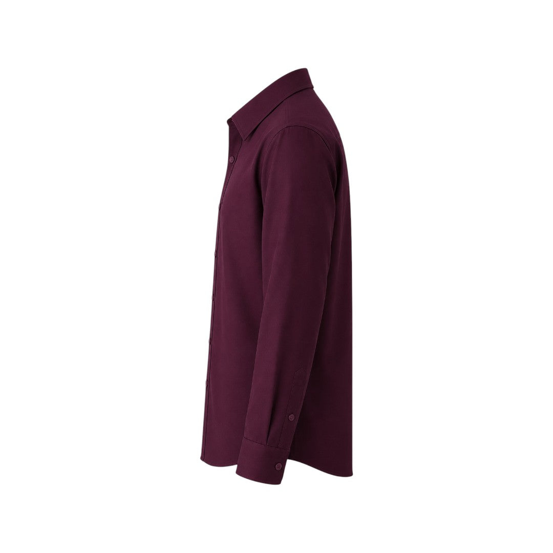 Wild Angels Boutique Men's Premium Burgundy Casual Button-Up Shirt